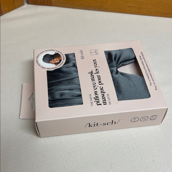 Kitsch Unisex Satin Pillow Eye Mask - Charcoal - Picture 7 of 9